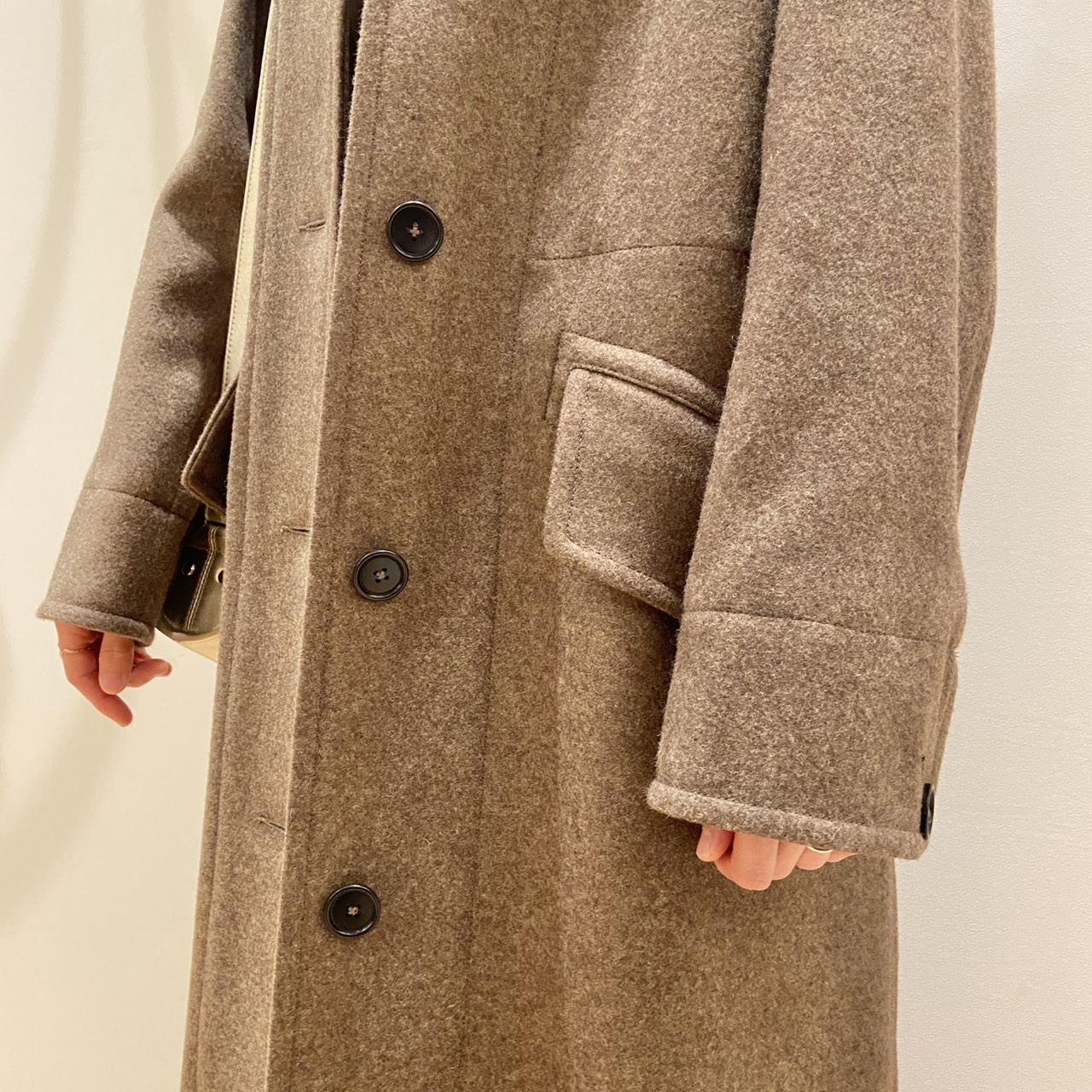 MHL BASIC WOOL MELTON チェスターコート ロング丈 メンズ | www