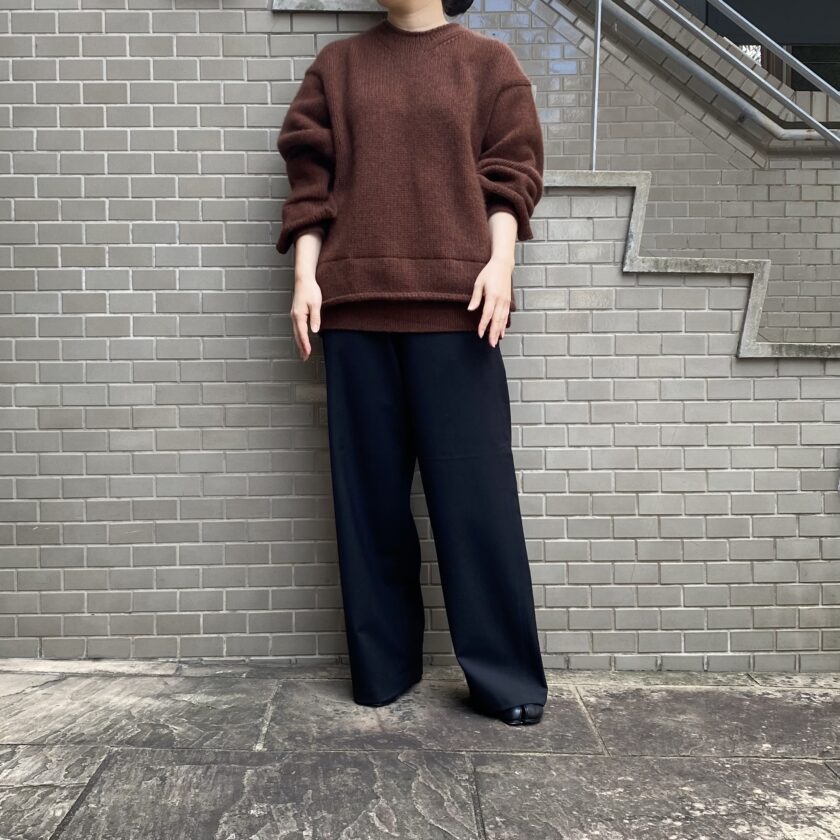 YOKE 21AW CONNECTING CREW NECK KNIT LS-